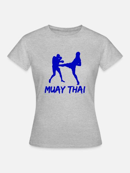 muay thai - Frauen T-Shirt - Grau meliert