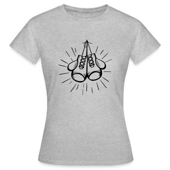Boxing / Boxing Gloves - Women's T-Shirt - heather grey - Front - AI Model Female 172 dark (172cm)