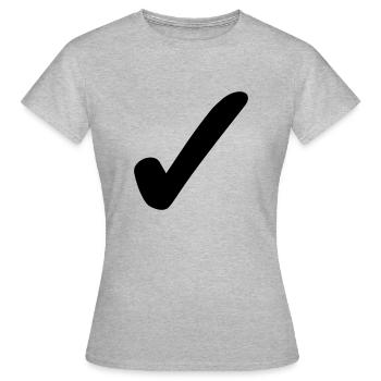 Ok - Oui - Alright - Fits - T-shirt Femme - gris chiné - Devant - AI Model Female 172 dark (172cm)