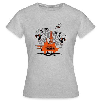 North Sea Tiger Oil Rig North Sea Aberdeen. - Women's T-Shirt - heather grey - Front - AI Model Female 172 dark (172cm)