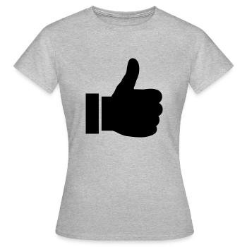 like symbol - Women's T-Shirt - heather grey - Front - AI Model Female 172 dark (172cm)