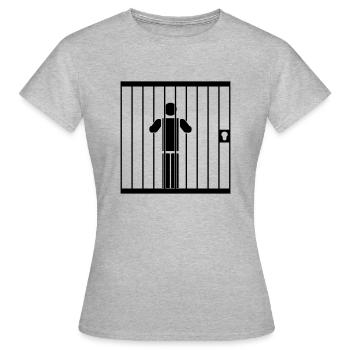 In Prison - Women's T-Shirt - heather grey - Front - AI Model Female 172 dark (172cm)