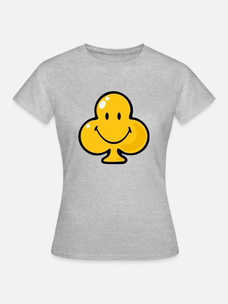 Smiley Clubs - Frauen T-Shirt - Grau meliert