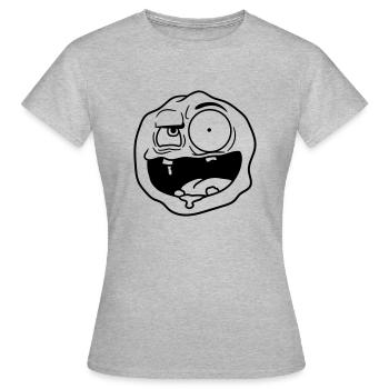 laide face à la tête folle folle folle folle drôle - T-shirt Femme - gris chiné - Devant - AI Model Female 172 dark (172cm)
