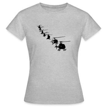 formation Hélicoptère Hélicoptère Hélicoptère - T-shirt Femme - gris chiné - Devant - AI Model Female 172 dark (172cm)