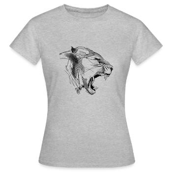 tigre - T-shirt Femme - gris chiné - Devant - AI Model Female 172 dark (172cm)