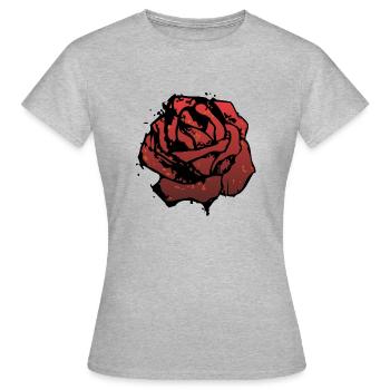 rose fleur - T-shirt Femme - gris chiné - Devant - AI Model Female 172 dark (172cm)