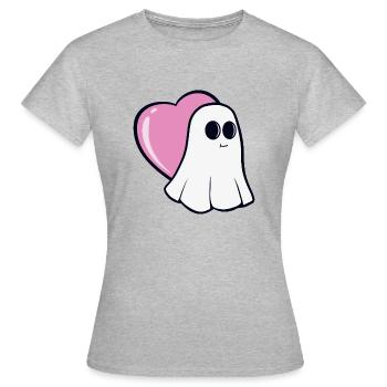 Amour fantomatique - T-shirt Femme - gris chiné - Devant - AI Model Female 172 dark (172cm)