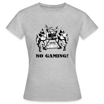 Wache no gaming! - Frauen T-Shirt - Grau meliert - Vorne - AI Model Female 172 dark (172cm)