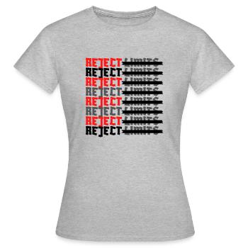 Limites de rejet - T-shirt Femme - gris chiné - Devant - AI Model Female 172 dark (172cm)