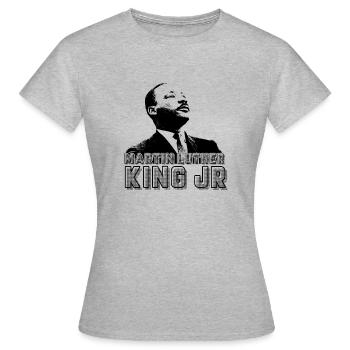 Martin Luther King Jr. - Frauen T-Shirt - Grau meliert - Vorne - AI Model Female 172 dark (172cm)