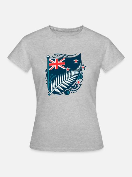 Neuseeland Aotearoa Kiwi 16 - Frauen T-Shirt - Grau meliert