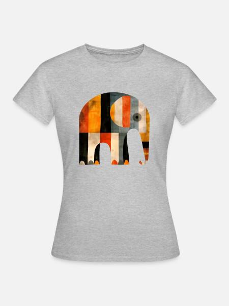 Elefant - Frauen T-Shirt - Grau meliert