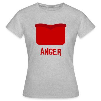 Inside out ANGER 3 - Women's T-Shirt - heather grey - Front - AI Model Female 172 dark (172cm)