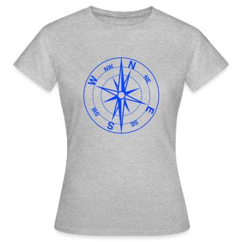 Boussole 1 - T-shirt Femme - gris chiné - Devant - AI Model Female 172 dark (172cm)
