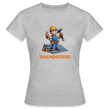 Couvreur - T-shirt Femme - gris chiné - Devant - AI Model Female 172 dark (172cm)