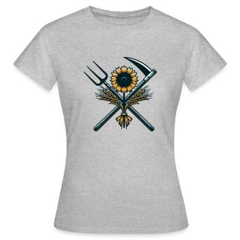 Agriculture Logo - Women's T-Shirt - heather grey - Front - AI Model Female 172 dark (172cm)