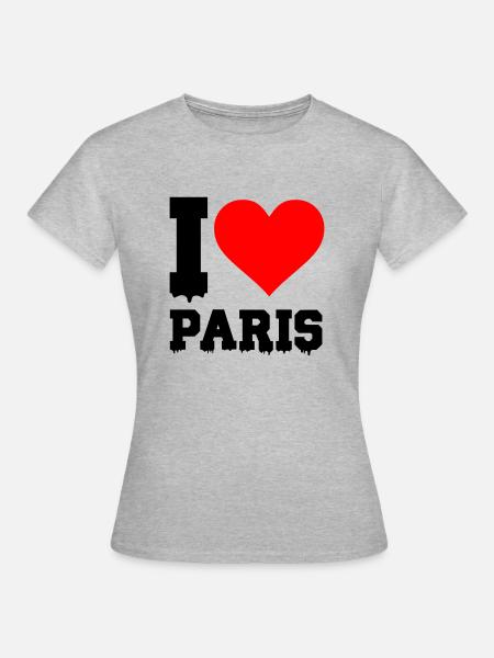 i love paris - Women's T-Shirt - heather grey