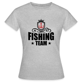 Fishing Team Fishing Hook - Women's T-Shirt - heather grey - Front - AI Model Female 172 dark (172cm)