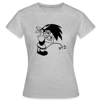 pisser 2 - Women's T-Shirt - heather grey - Front - AI Model Female 172 dark (172cm)