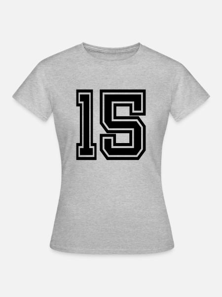 15 - Frauen T-Shirt - Grau meliert