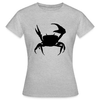 Sternzeichen Krebs - Frauen T-Shirt - Grau meliert - Vorne - AI Model Female 172 dark (172cm)