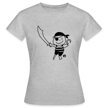 Pirat - Pirate - Women's T-Shirt - heather grey - Front - AI Model Female 172 dark (172cm)