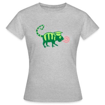 Chameleon Silhoutte Doktorhut exam Promotion - Women's T-Shirt - heather grey - Front - AI Model Female 172 dark (172cm)