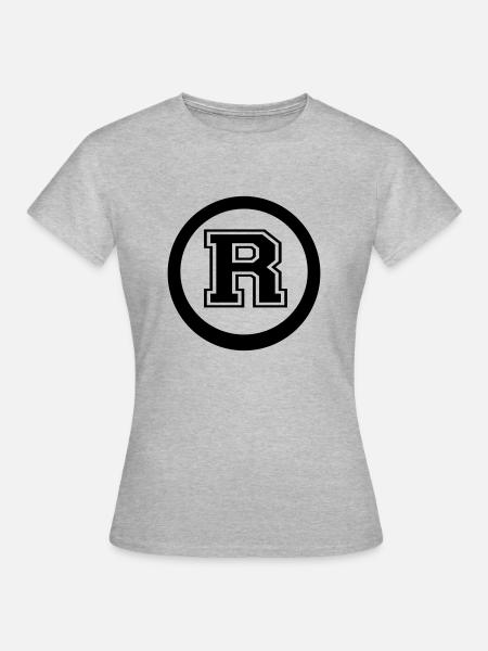 kreis r - Frauen T-Shirt - Grau meliert