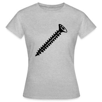 screw - Women's T-Shirt - heather grey - Front - AI Model Female 172 dark (172cm)