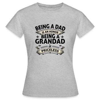 BEING A GRANDAD - Women's T-Shirt - heather grey - Front - AI Model Female 172 dark (172cm)