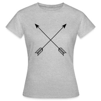 Hipster Arrows, Vintage, Hipsters, Arrow - Women's T-Shirt - heather grey - Front - AI Model Female 172 dark (172cm)
