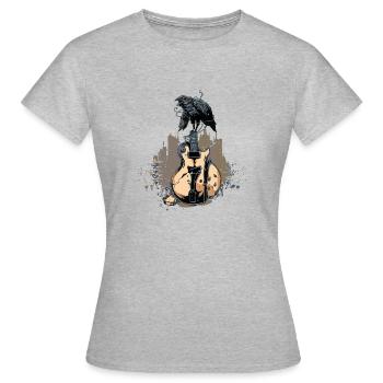 broken guitar - Women's T-Shirt - heather grey - Front - AI Model Female 172 dark (172cm)