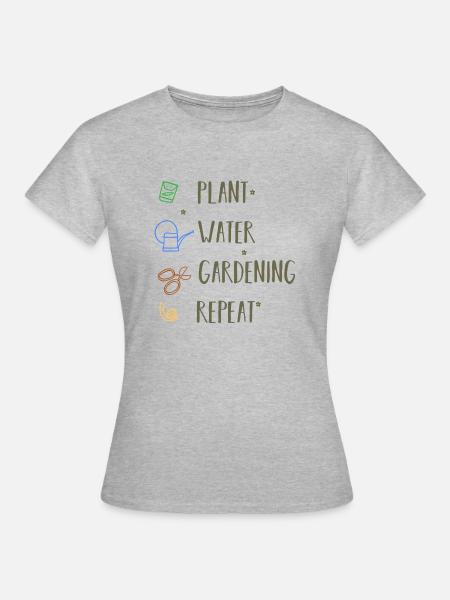 Gartenliebe - Frauen T-Shirt - Grau meliert