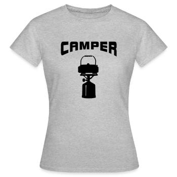 Cuisinière à gaz Camping Camping Tentes Camping Camping - T-shirt Femme - gris chiné - Devant - AI Model Female 172 dark (172cm)