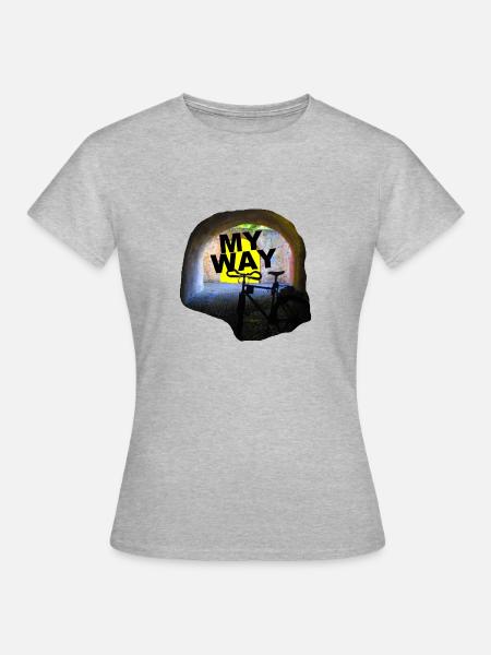 TOMZOFF My Way - Frauen T-Shirt - Grau meliert