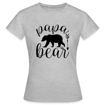 papa bear - Frauen T-Shirt - Grau meliert - Vorne - AI Model Female 172 dark (172cm)