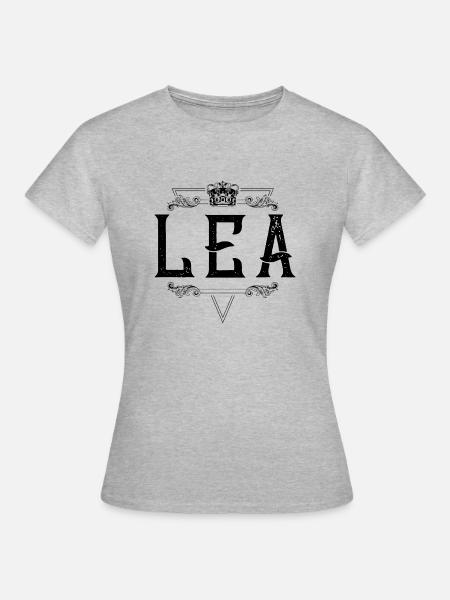 Lea Name - Frauen T-Shirt - Grau meliert