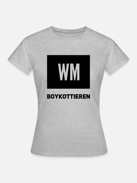 WM Katar - Frauen T-Shirt - Grau meliert
