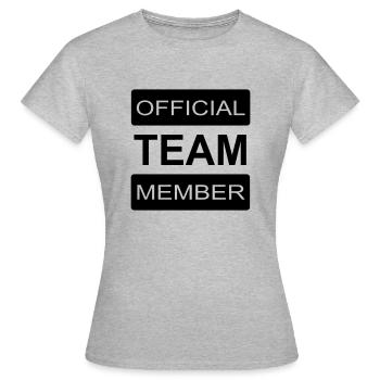 Team Mitglied - Frauen T-Shirt - Grau meliert - Vorne - AI Model Female 172 dark (172cm)
