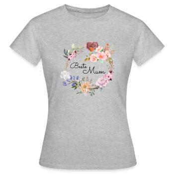 Beste Mum - Frauen T-Shirt - Grau meliert - Vorne - AI Model Female 172 dark (172cm)