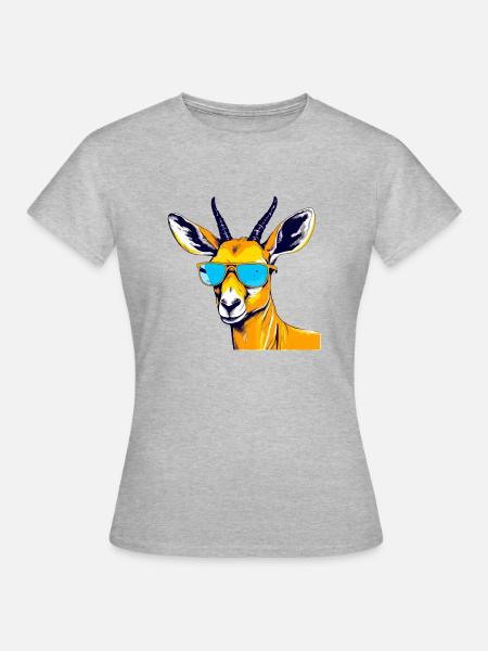 Loka der Impala - Frauen T-Shirt - Grau meliert