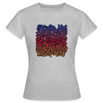 Strange Organic Pattern - Women's T-Shirt - heather grey - Front - AI Model Female 172 dark (172cm)