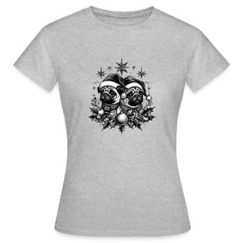 Goth Pugs - Women's T-Shirt - heather grey - Front - AI Model Female 172 dark (172cm)