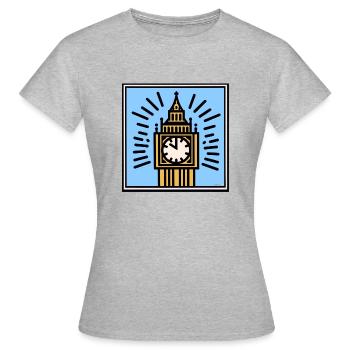 Big Ben Pop Art - Women's T-Shirt - heather grey - Front - AI Model Female 172 dark (172cm)