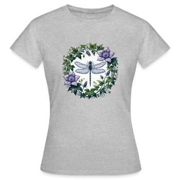 Libellule - T-shirt Femme - gris chiné - Devant - AI Model Female 172 dark (172cm)