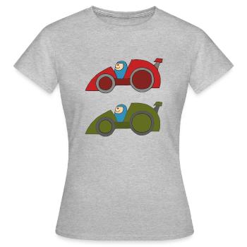 autorennen 2 - Frauen T-Shirt - Grau meliert - Vorne - AI Model Female 172 dark (172cm)