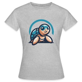 Tortue marine - T-shirt Femme - gris chiné - Devant - AI Model Female 172 dark (172cm)