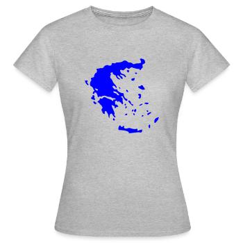 Griechenland - Frauen T-Shirt - Grau meliert - Vorne - AI Model Female 172 dark (172cm)