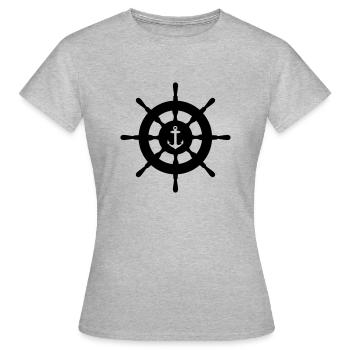 helm - Frauen T-Shirt - Grau meliert - Vorne - AI Model Female 172 dark (172cm)